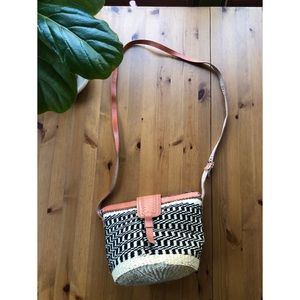 Woven cross-body bag - artisan-made